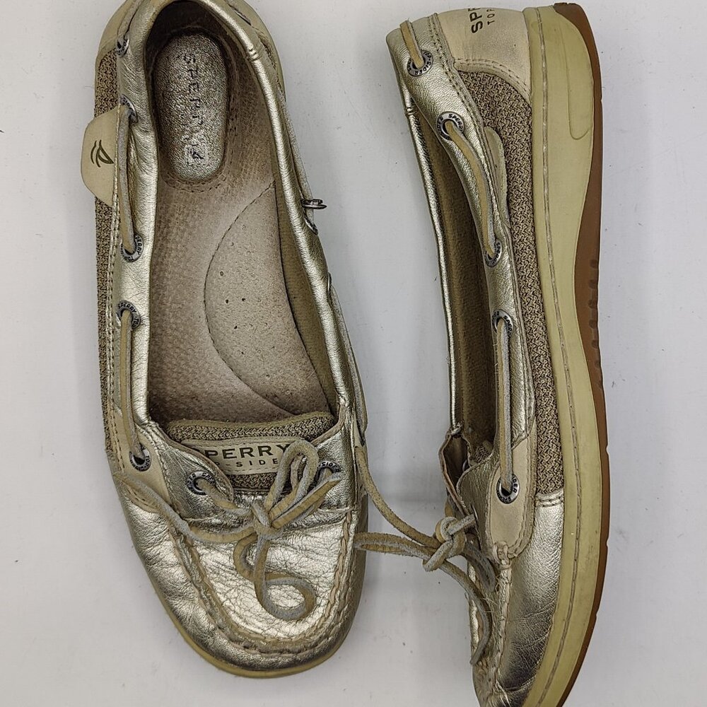 Sperry Top Sider womens 7.5M 1 eye Gold Boat Shoes 9102187